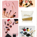 Canvas foil makeup bag/Canvas makeup bag